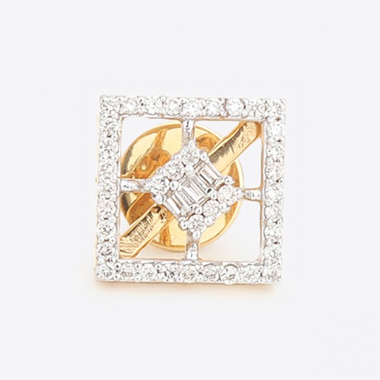 Door of Lightening Windows Stud Diamond Earrings