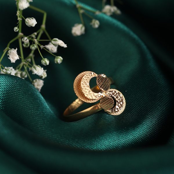 Wonderous Dual Center of Infinity Gold Ring