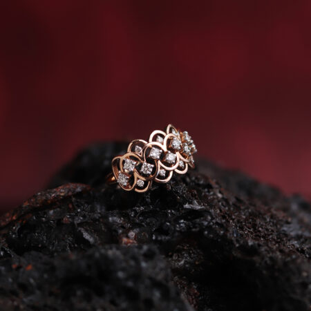 Crown of Ensemble Shimmering Galaxies Diamond Ring