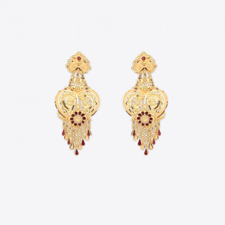 Aureated Flicker Red Stoned Heart