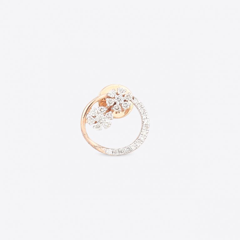 Fancy Duo of Blooms Stud Diamond Earrings