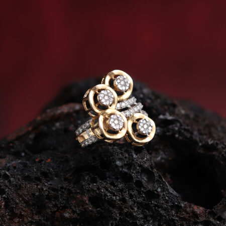 Bunches of Radiant Calendula Diamond Ring