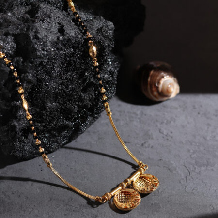 Tapasya Aureated Floral Twins Gold Mangalsutra