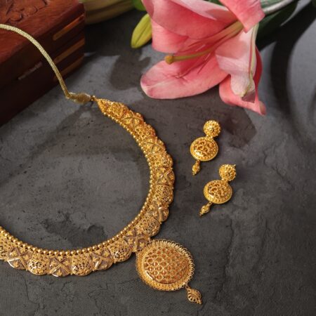 Timeless Unique Pot of Gold Gold Necklace Set