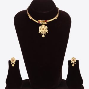 Feel of Rajasthan Gold Necklace Set